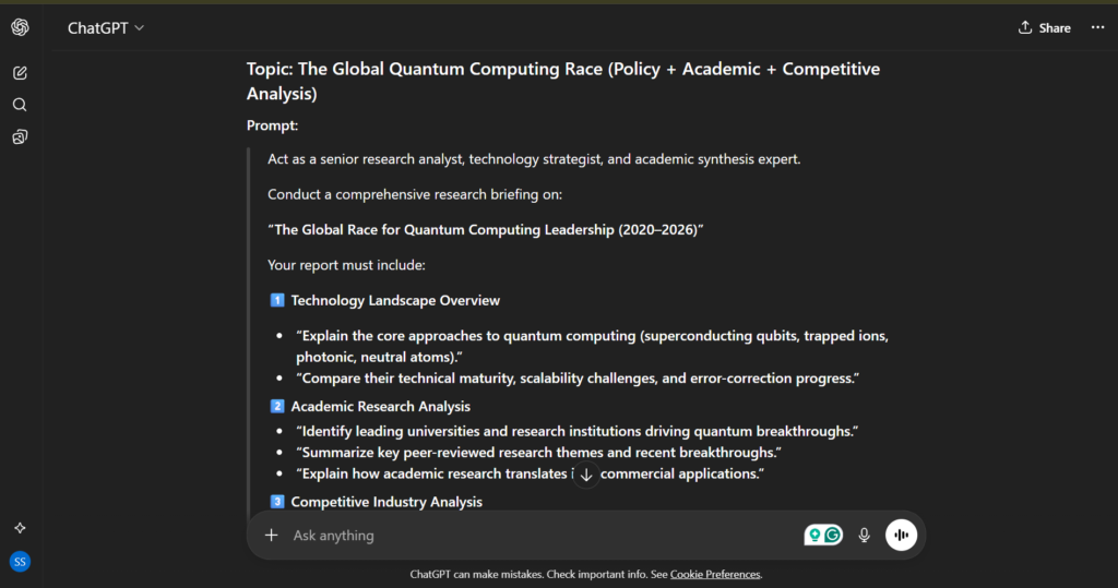 Conduct In-Depth Research